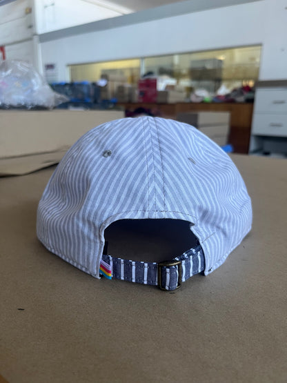 Cap with Light Pin Stripe Tulip  flower  in ABC colours